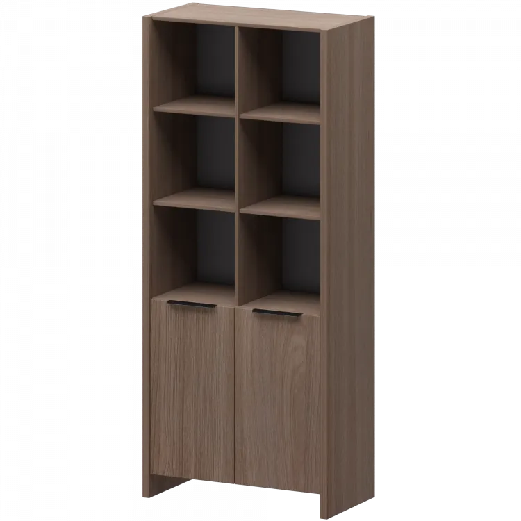 Стеллаж комбинированный КТ-42.38 Темный шимо 856x438x1968 Акцент