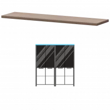 Топ КТ-74.38 Темный шимо 1714x441x38 Акцент