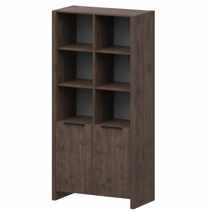 Стеллаж комбинированный КТ-42.38 Дуб апрель 856x438x1968 Акцент