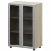 Стеллаж средний закрытый с стеклянными фасадами в алюминиевой раме К-933,К-945,КФ-945 Кронберг 720x420x1215 Приоритет