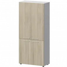 Шкаф высокий закрытый СМШ58.28F.38V(Б) Кронберг/Белый 792x380x1990 Кортез