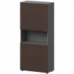 Шкаф высокий полузакрытый СМШ58.2.28F(Ч) Дуб венге/Графит 792x380x1990 Кортез