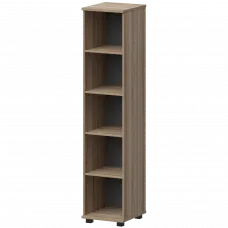 Стеллаж высокий узкий НТ-540.Ч Дуб сафари 400x445x2050 Аргентум