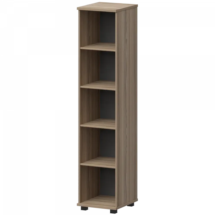 Стеллаж высокий узкий НТ-540.Ч Дуб сафари 400x445x2050 Аргентум