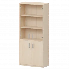 Шкаф комбинированный с прозрачным стеклом А-310/А-стл310пр Бук 770x365x2000 Арго