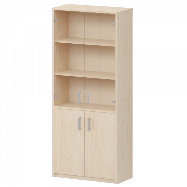 Шкаф комбинированный с прозрачным стеклом А-310/А-стл310пр Бук 770x365x2000 Арго