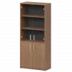 Шкаф комбинированный с прозрачным стеклом А-310/А-стл310пр Орех 770x365x2000 Арго