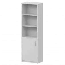 Шкаф комбинированный узкий с прозрачным стеклом А-321/А-стл321пр Белый 560x365x2000 Арго