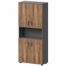 Шкаф СМШ-58Д4 Тип1 Графит/Таксония 792x380x1990 Смарт