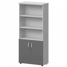 Шкаф СМШ-58Д2 Тип1 Белый/Графит 792x380x1990 Смарт