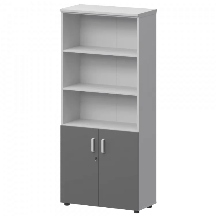 Шкаф СМШ-58Д2 Тип1 Белый/Графит 792x380x1990 Смарт