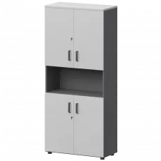 Шкаф СМШ-58Д4 Тип2 Графит/Белый 792x380x1990 Смарт