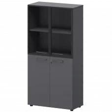 Шкаф высокий комб. СМШ48.28F.28RS Графит 792x380x1595 Кортез