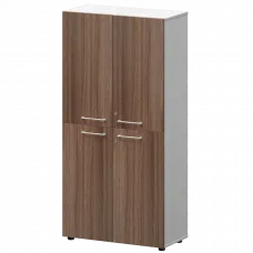 Шкаф высокий закрытый СМШ48.2.28F(Б) Темный шимо/Белый 792x362x1595 Кортез