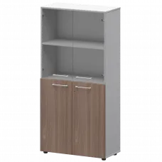 Шкаф высокий комб. СМШ48.28F.28S(Б) Темный шимо/Белый 792x362x1595 Кортез