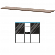 Топ КТ-75.38 Темный шимо 2180x441x38 Акцент