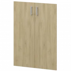 Двери из ЛДСП к широким стеллажам НТ-601.2.Ф Баттл Рок 780x16x1180 Аргентум