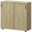 Стеллаж с раздвижными дверями НТ-412.Ч Баттл Рок 1200x445x1280 Аргентум