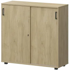 Стеллаж с раздвижными дверями НТ-412.Ч Баттл Рок 1200x445x1280 Аргентум