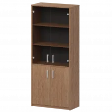 Шкаф комбинированный с тонированным стеклом А-310/А-стл310тон Орех 770x365x2000 Арго