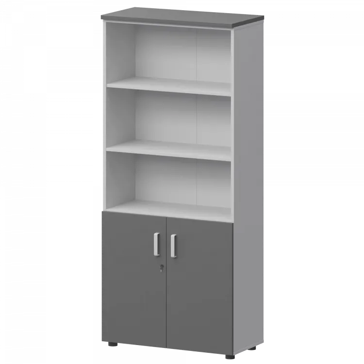 Шкаф СМШ-58Д2 Тип2 Белый/Графит 792x380x1990 Смарт