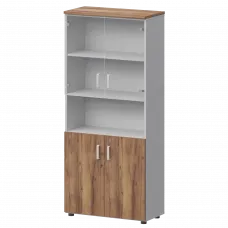 Шкаф СМШ-58Д2С2 Тип2 Белый/Таксония 792x380x1990 Смарт