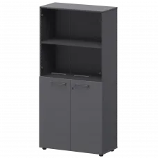 Шкаф высокий комб. СМШ48.28F.28S Графит 792x380x1595 Кортез