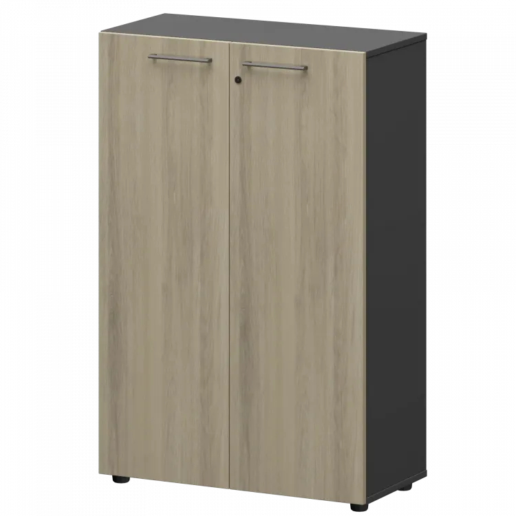 Шкаф средний закрытый СМШ38F Кронберг/Графит 792x380x1190 Кортез