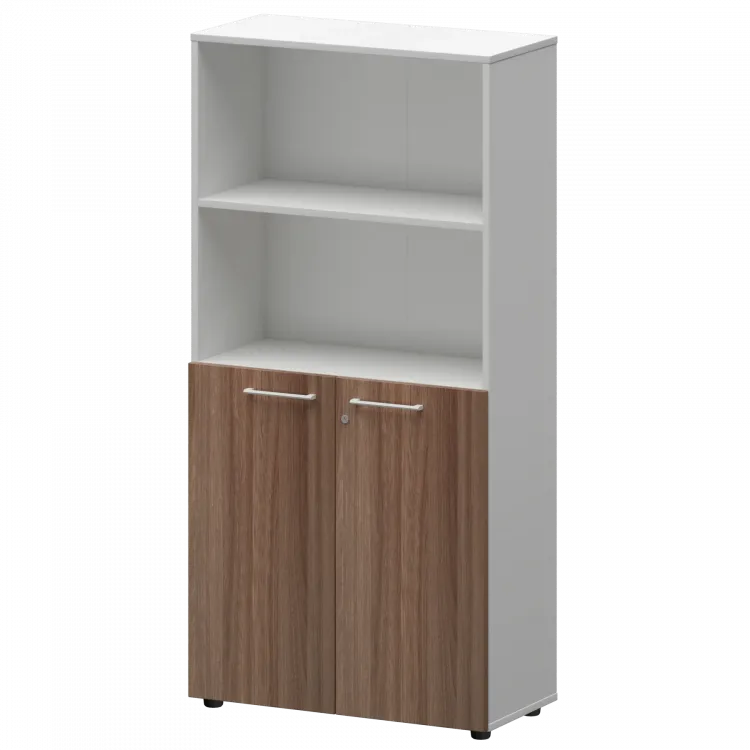 Шкаф высокий полузакрытый СМШ48.28F(Б) Темный шимо/Белый 792x362x1595 Кортез