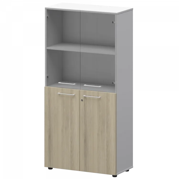 Шкаф высокий комб. СМШ48.28F.28S(Б) Кронберг/Белый 792x380x1595 Кортез