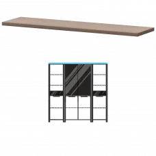 Топ КТ-76.38 Темный шимо 1790x441x38 Акцент