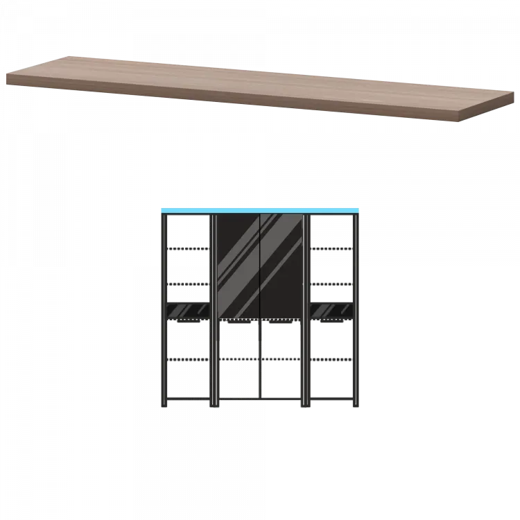 Топ КТ-76.38 Темный шимо 1790x441x38 Акцент