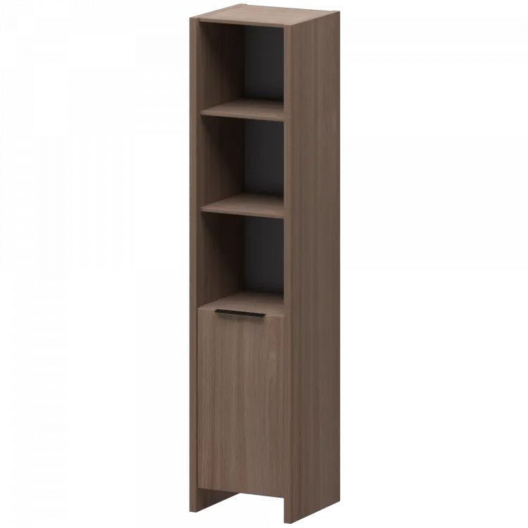 Стеллаж узкий комбинированный КТ-41.38/КТ-50.18 Темный шимо 466x438x1968 Акцент