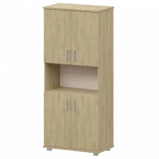 Стеллаж высокий полузакрытый "НТ-580;НТ-600.2;НТ-600.2" Баттл Рок 800x445x2050 Аргентум