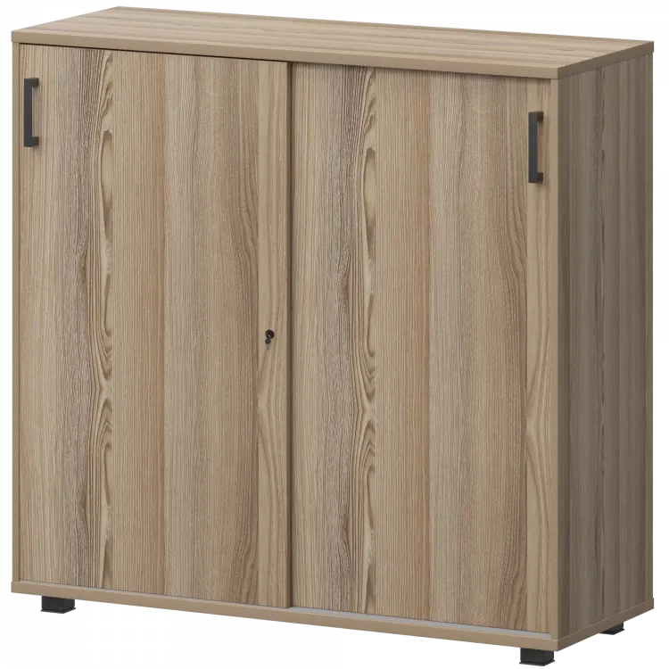 Стеллаж с раздвижными дверями НТ-412.Ч Дуб сафари 1200x445x1280 Аргентум