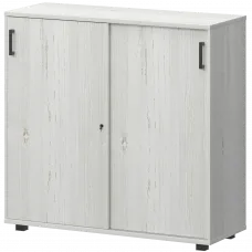 Стеллаж с раздвижными дверями НТ-412.Ч Сосна винтер 1200x445x1280 Аргентум