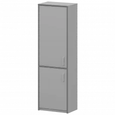 Шкаф комбинированный закрытый узкий А-321/А-621 Серый 560x365x2000 Арго
