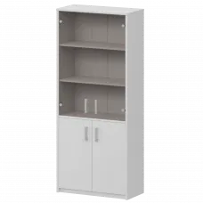 Шкаф комбинированный с тонированным стеклом А-310/А-стл310тон Белый 770x365x2000 Арго