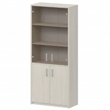 Шкаф комбинированный с тонированным стеклом А-310/А-стл310тон Ясень шимо 770x365x2000 Арго