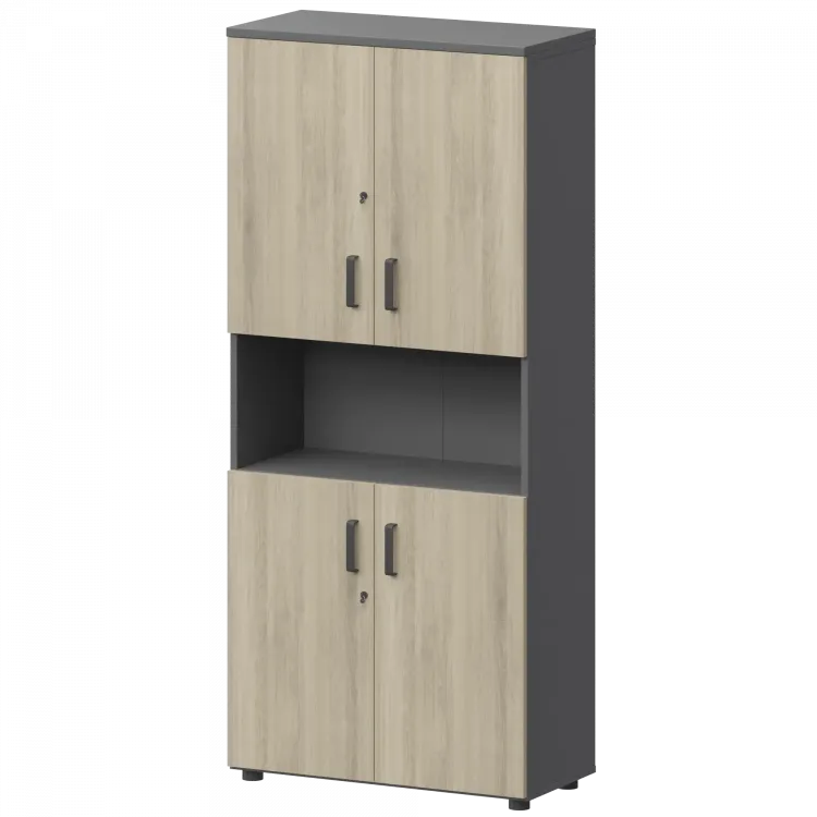 Шкаф СМШ-58Д4 Тип1 Графит/Кронберг 792x380x1990 Смарт