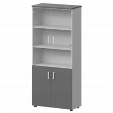 Шкаф СМШ-58Д2С2 Тип2 Белый/Графит 792x380x1990 Смарт