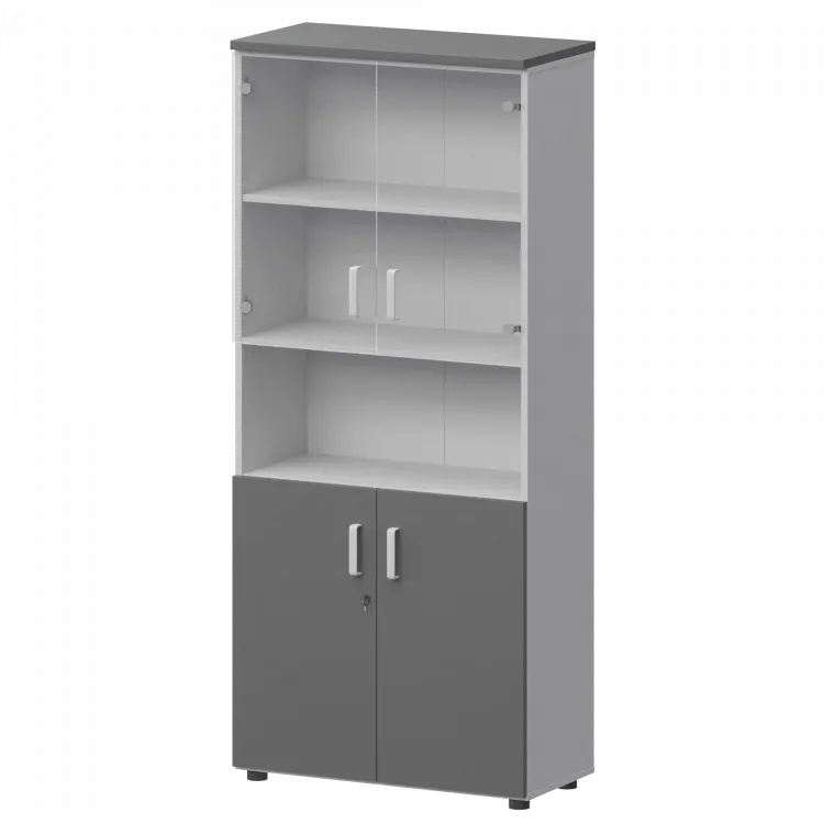 Шкаф СМШ-58Д2С2 Тип2 Белый/Графит 792x380x1990 Смарт