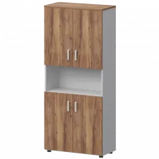 Шкаф СМШ-58Д4 Тип2 Белый/Таксония 792x380x1990 Смарт