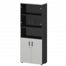 Шкаф СМШ-58Д2С2 Тип2 Графит/Белый 792x380x1990 Смарт