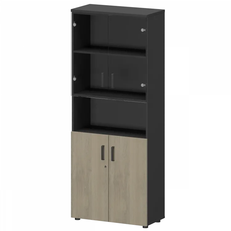 Шкаф СМШ-58Д2С2 Тип1 Графит/Кронберг 792x380x1990 Смарт