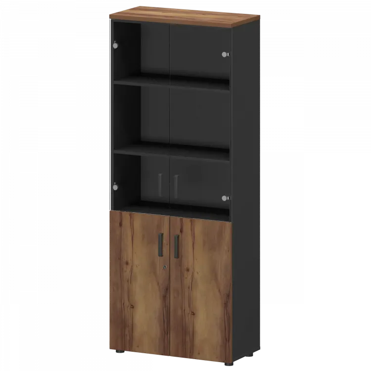 Шкаф СМШ-58ДС Тип2 Графит/Таксония 792x380x1990 Смарт