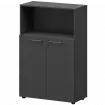 Шкаф средний с нишей СМШ38.28F Графит 792x380x1190 Кортез