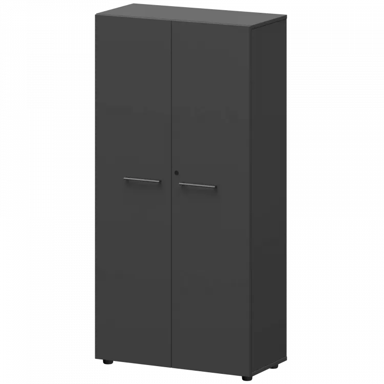 Шкаф высокий закрытый СМШ48F Графит 792x380x1595 Кортез