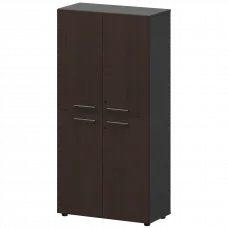 Шкаф высокий закрытый СМШ48.2.28F Дуб венге/Графит 792x380x1595 Кортез