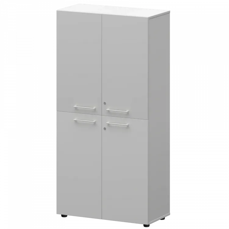 Шкаф высокий закрытый СМШ48.2.28F(Б) Белый 792x380x1595 Кортез